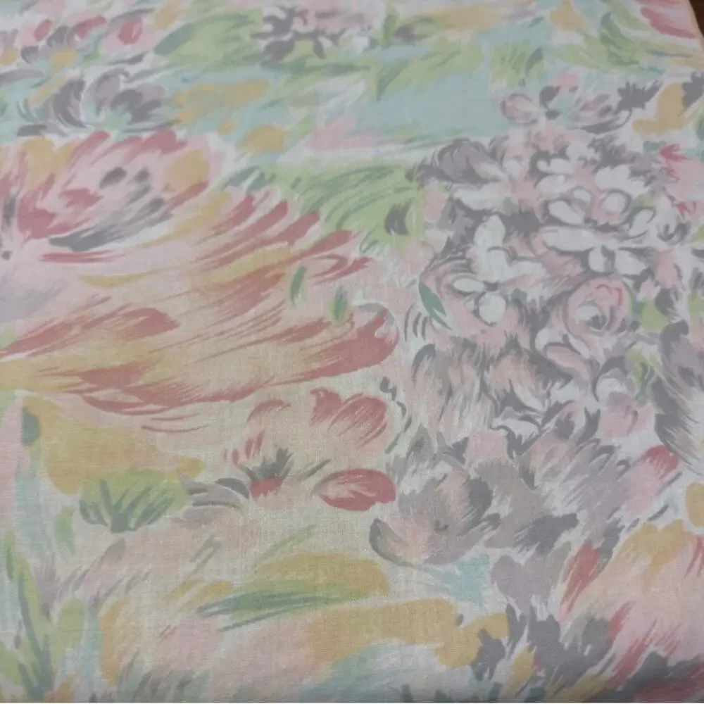 WATERCOLOR Pastel Floral Vintage Table Setting Cloth Napkins Set of 6